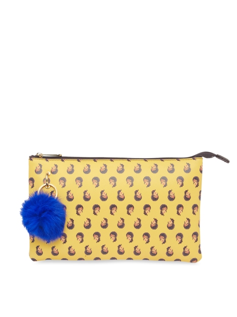 

Vdesi Yellow & Brown Printed Sling Bag