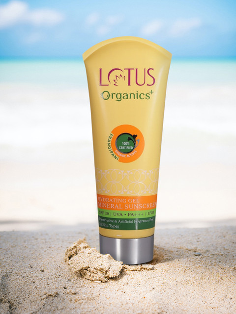 

Lotus Organics Unisex SPF 30 Hydrating Gel Mineral Sunscreen - 100 g, Yellow
