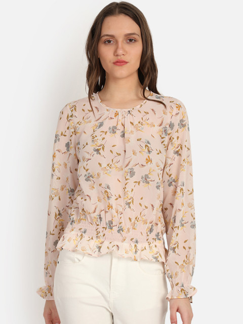 

COVER STORY Women Pink Printed Blouson Top