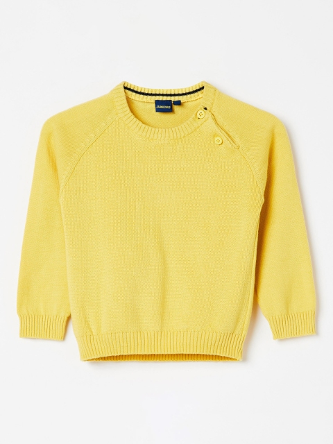 

Juniors by Lifestyle Boys Yellow Solid Pullover Sweater