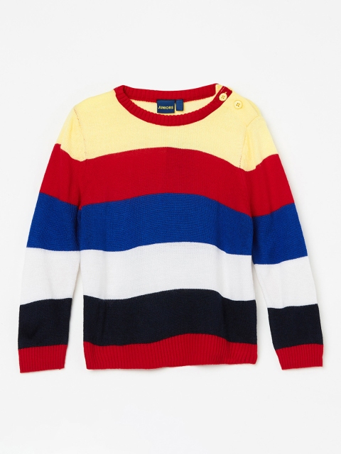 

Juniors by Lifestyle Boys Multi-Coloured Striped Pullover Sweater