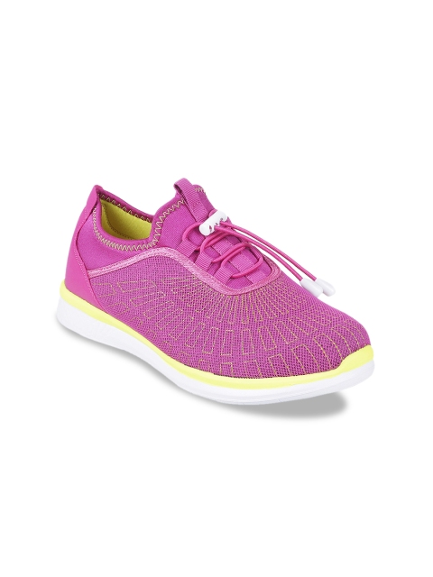 

Metro Women Pink Woven Design Sneakers