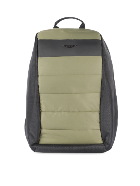 

Police Men Black & Green Colourblocked Backpack