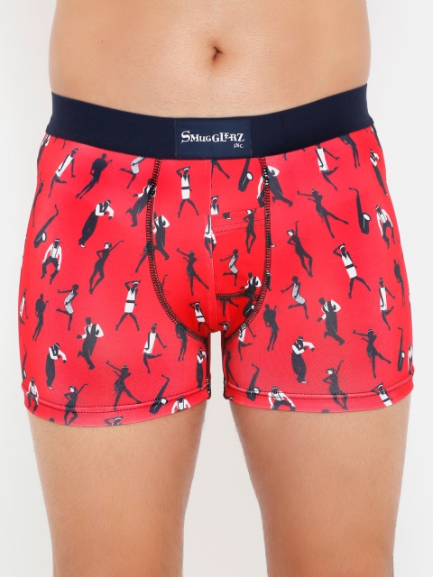 

Smugglerz Men Red & Black Jazz Printed Trunks