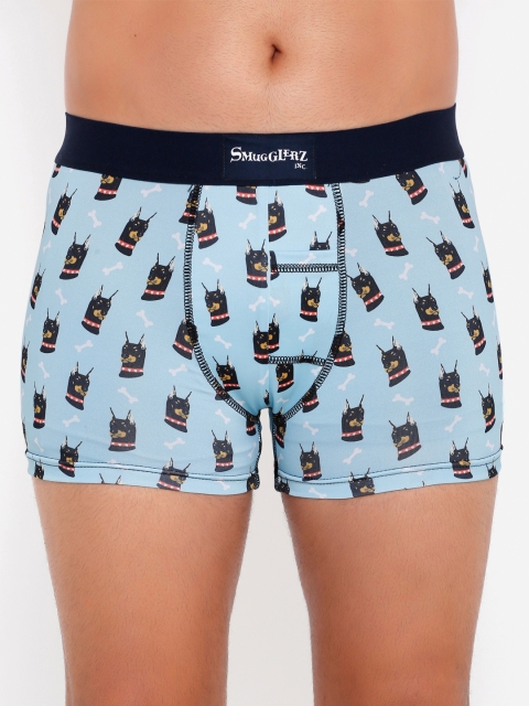

Smugglerz Men Blue & Black Printed Trunks DOBERMAN-SMUNDIES