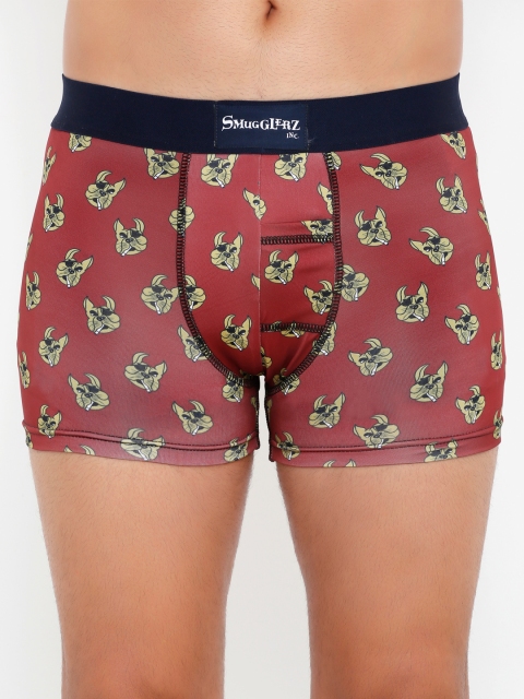 

Smugglerz Men Maroon & Yellow Printed Trunks BULLDOG-SMUNDIES