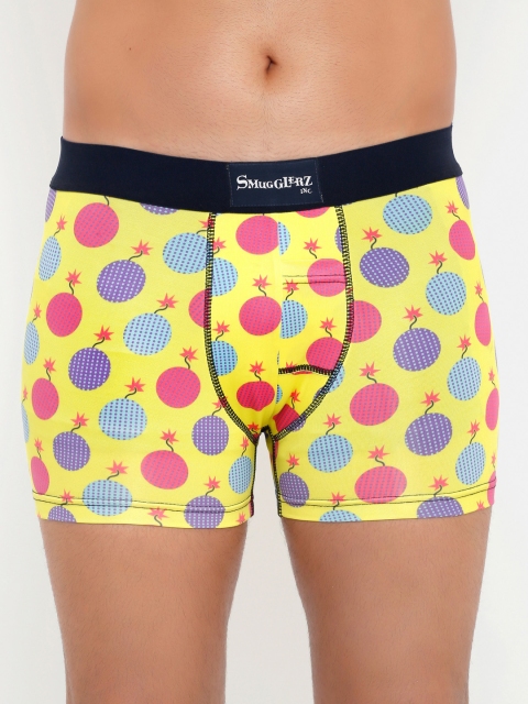

Smugglerz Men Yellow & Blue Printed Trunks TNT BOMB-SMUNDIES