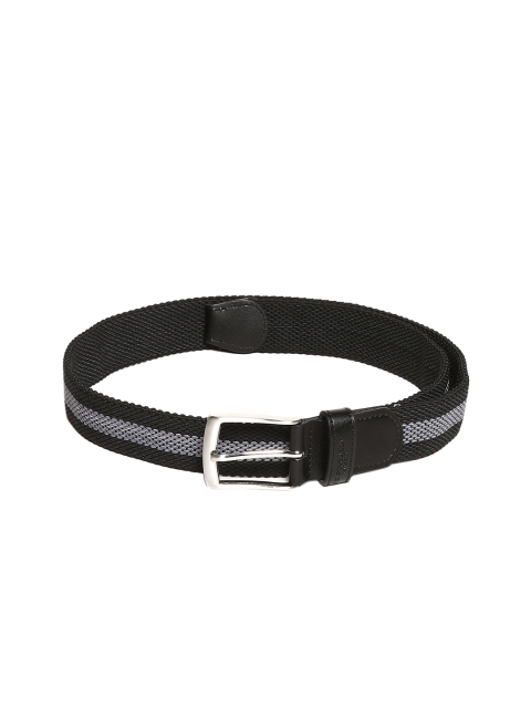 

U.S. Polo Assn. Men Black & Grey Woven Design Belt