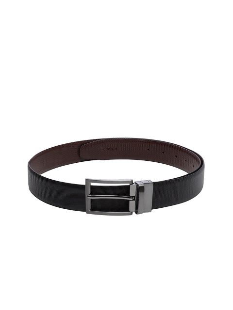 

WELBAWT Men Black & Brown Solid Leather Reversible Belt