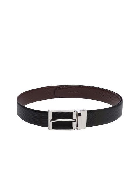 

WELBAWT Men Black & Brown Solid Leather Reversible Belt