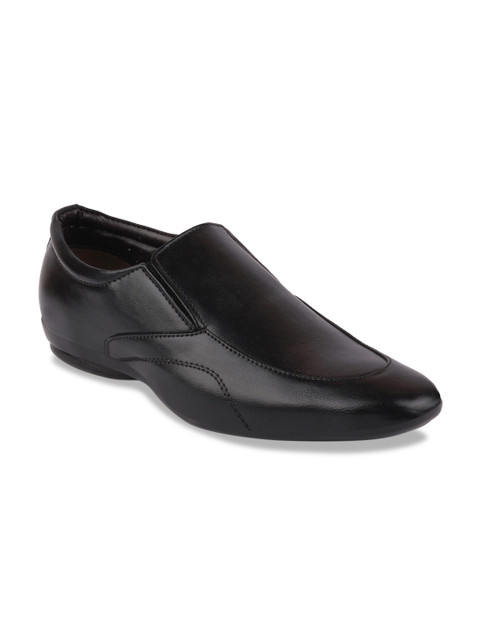 

FAUSTO Men Black Solid Formal Slip-Ons
