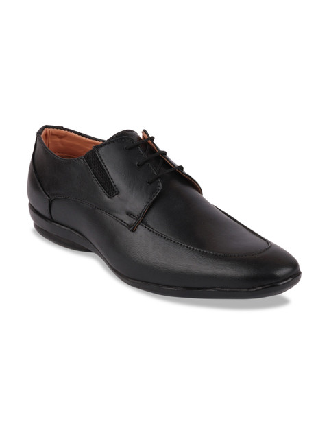 

FAUSTO Men Black Solid Formal Derbys