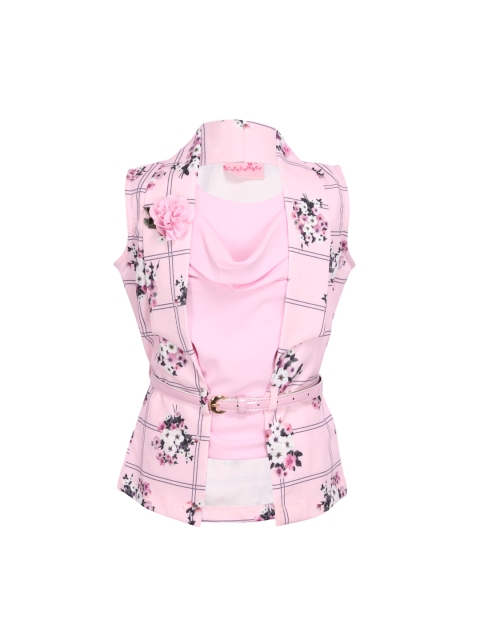 

CUTECUMBER Girls Pink Printed Top