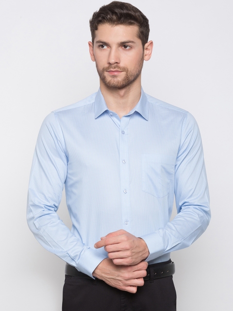 

Globus Men Blue Regular Fit Striped Formal Shirt