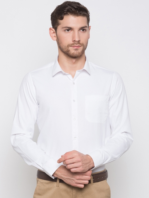 

Globus Men White Regular Fit Solid Formal Shirt
