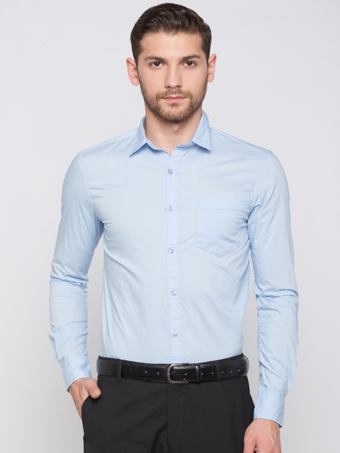 

Globus Men Blue Regular Fit Solid Formal Shirt