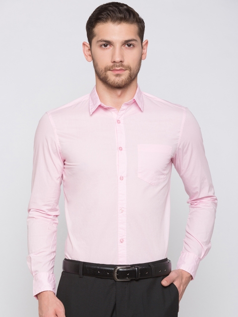 

Globus Men Pink Regular Fit Solid Formal Shirt