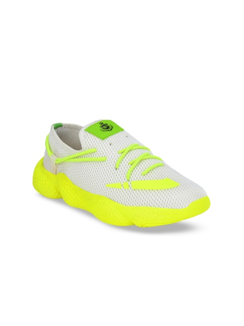 

Walkstyle By El Paso Men Fluorescent Green & White Running Shoes