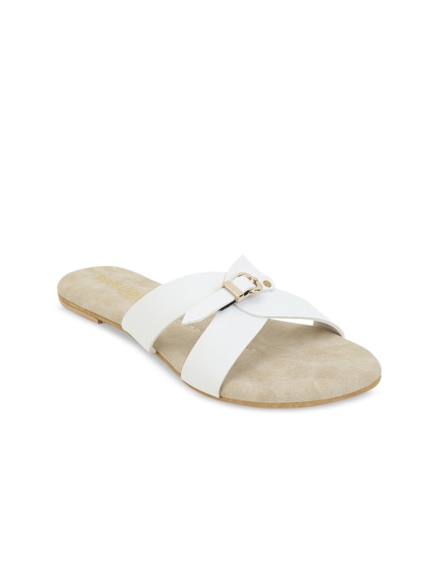

SCENTRA Women White Solid Open Toe Flats