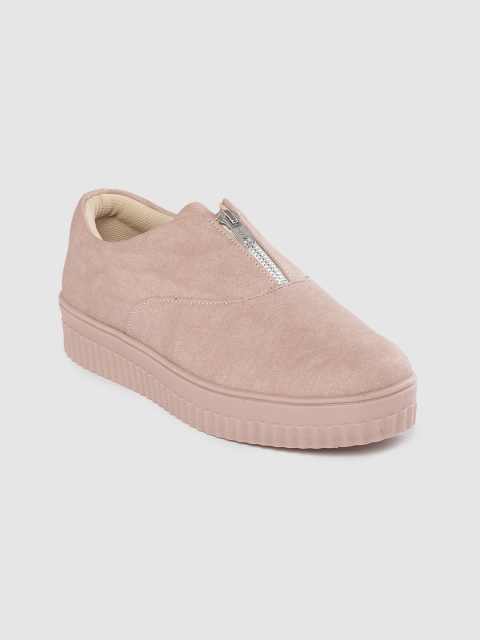 

Roadster Women Dusty Pink Solid Sneakers