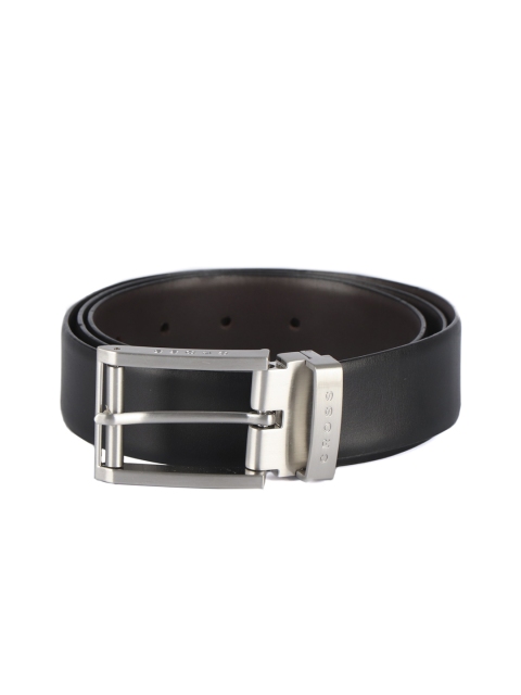 

Cross Men Black Solid Leather Reversible Belt