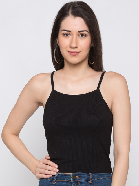 

Globus Women Black Solid Pure Cotton Top