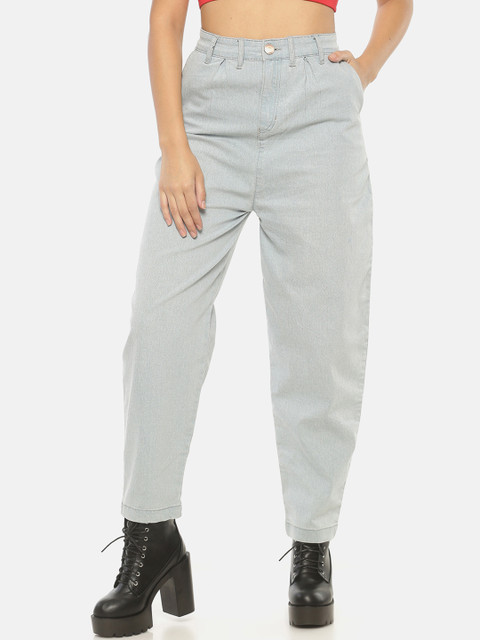 

ISU Women Blue Boyfriend Fit Mid-Rise Clean Look Jeans