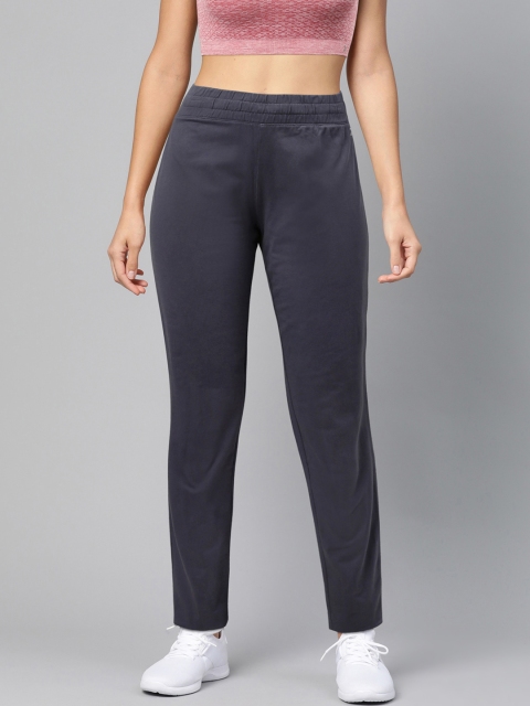 

Reebok Women Charcoal Grey Essentials Solid Training Track Pants