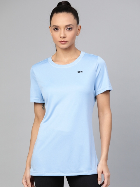 

Reebok Women Blue Essentials Solid Training T-Shirt