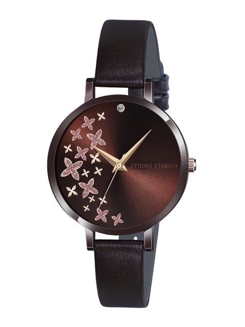 

STUDIO ETHENO Women Brown & Black Analogue Watch SD-STAR-BR-BR