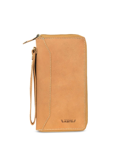 

ABYS Unisex Tan Brown Solid Passport Holder