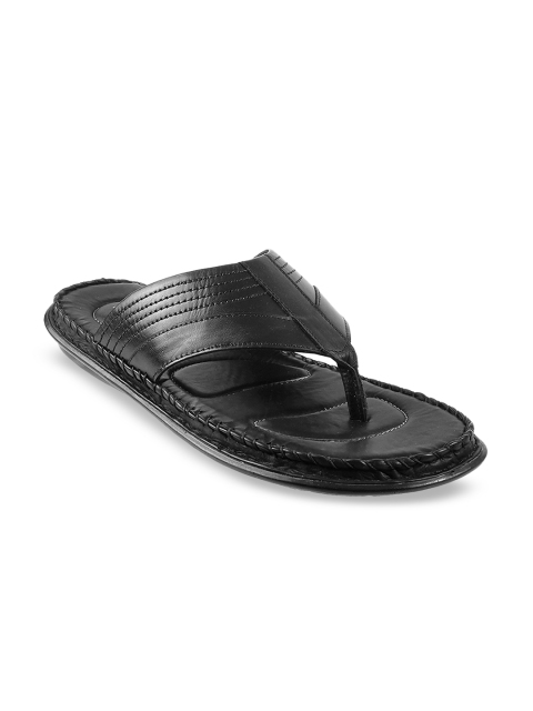 

Metro Men Black Leather Comfort Sandals