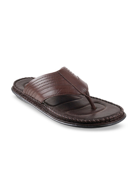 

Metro Men Brown Leather Comfort Sandals