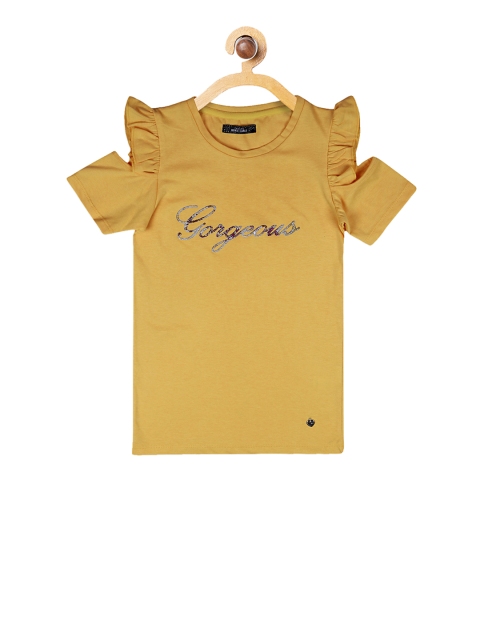 

Monte Carlo Girls Yellow Printed Top