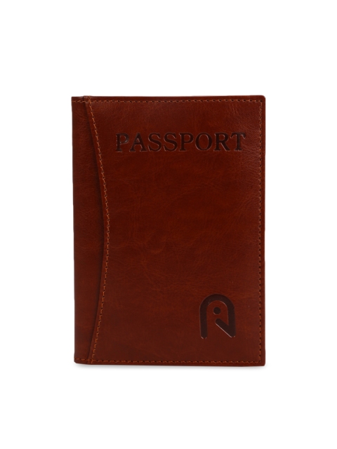 

Indiamigo Unisex Brown Solid Leather Passport Holder