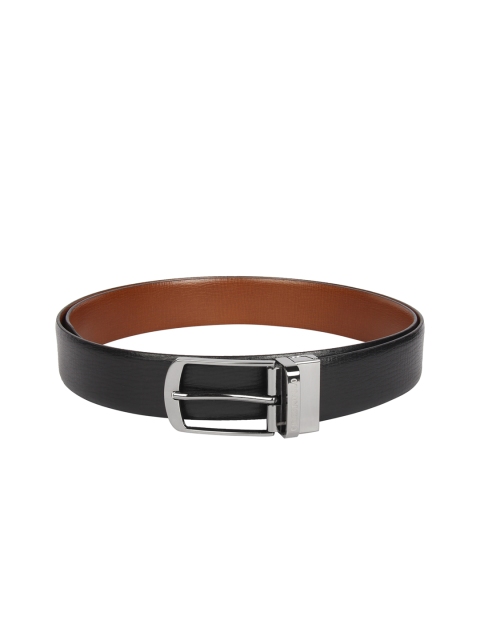 

CHRISTOPOLO Men Black & Brown Solid Reversible Genuine Leather Belt