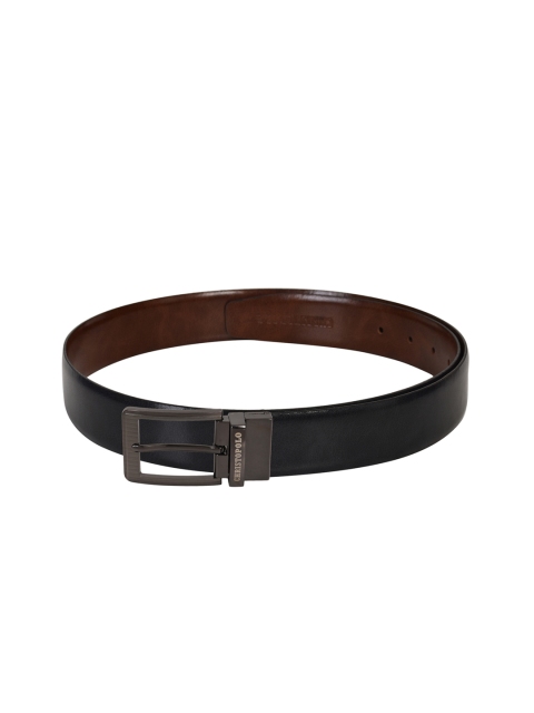 

CHRISTOPOLO Men Black & Brown Solid Reversible Genuine Leather Belt