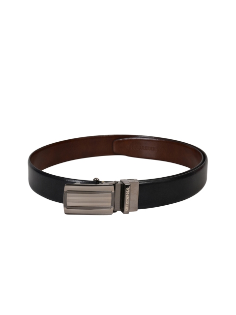 

CHRISTOPOLO Men Black & Brown Solid Reversible Leather Belt