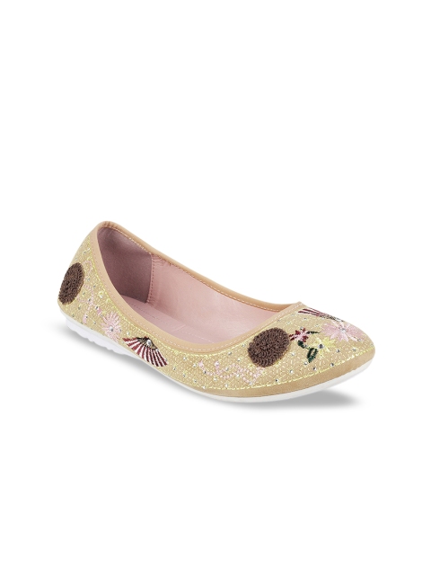 

Metro Women Beige Embellished Ballerinas