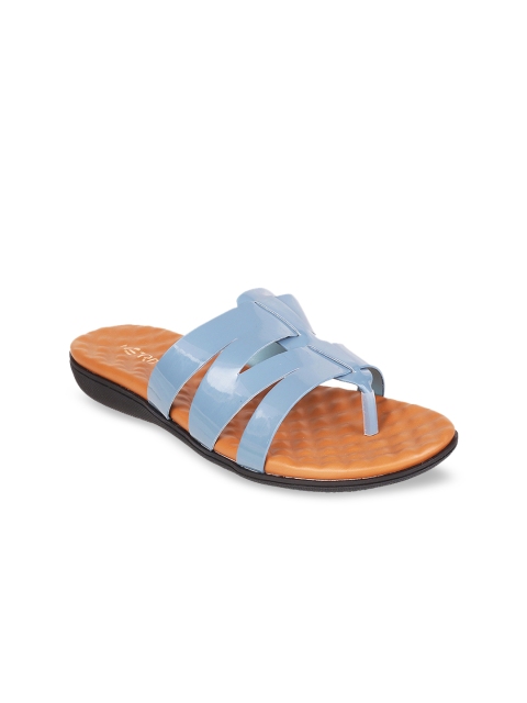 

Metro Women Blue Solid Open Toe Flats