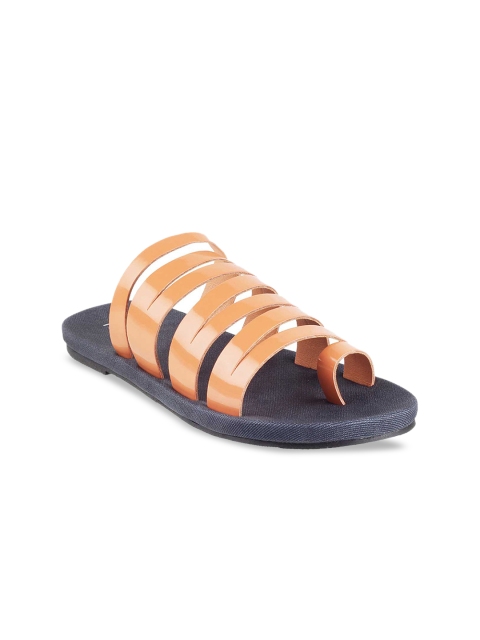 

Metro Women Orange Solid One Toe Flats