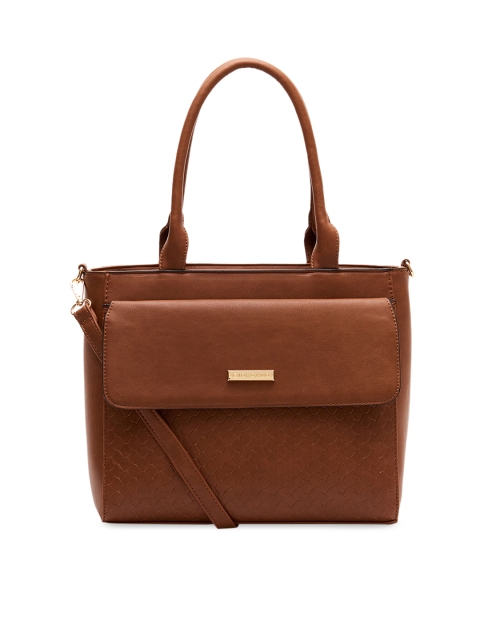 

GIORDANO Brown Textured Handheld Bag