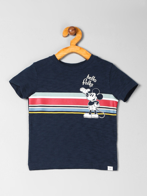 

GAP Boys Blue Printed Round Neck T-shirt