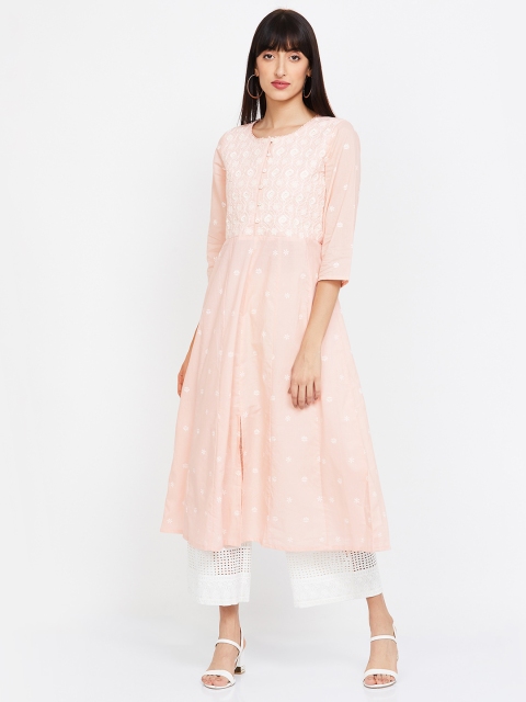 

Melange by Lifestyle Women Pink Printed A-Line Kurta