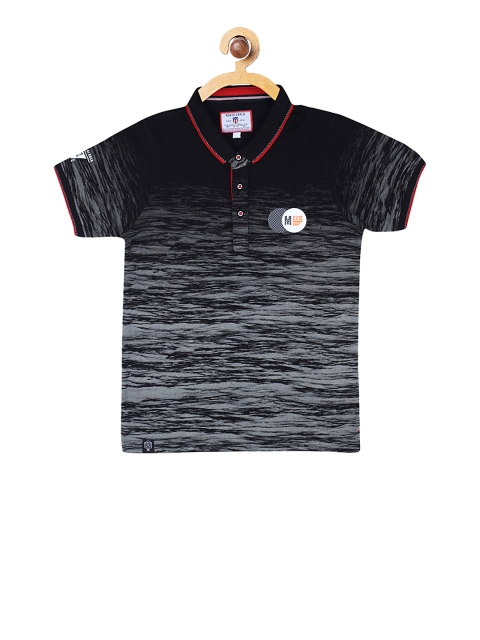 

Monte Carlo Boys Black Striped Polo Collar T-shirt