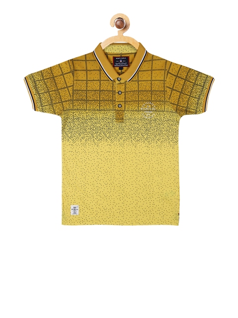 

Monte Carlo Boys Yellow Checked Polo Collar T-shirt