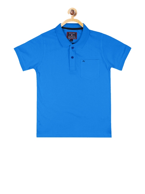 

Monte Carlo Boys Blue Solid Polo Collar T-shirt
