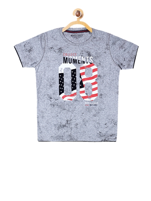 

Monte Carlo Boys Grey Printed Round Neck T-shirt