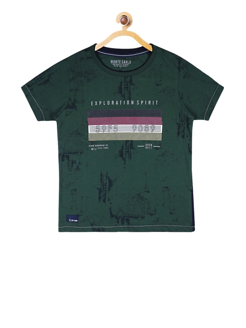 

Monte Carlo Boys Green Printed Round Neck T-shirt