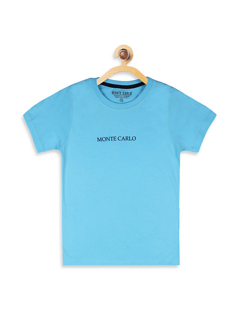 

Monte Carlo Boys Blue Solid Round Neck T-shirt